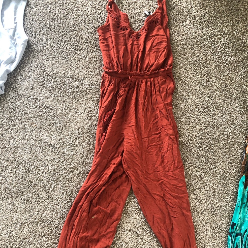Burnt orange jumpsuit